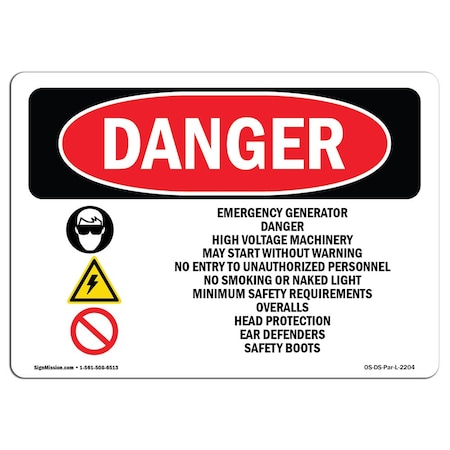 OSHA Danger, 7 Height, Aluminum
